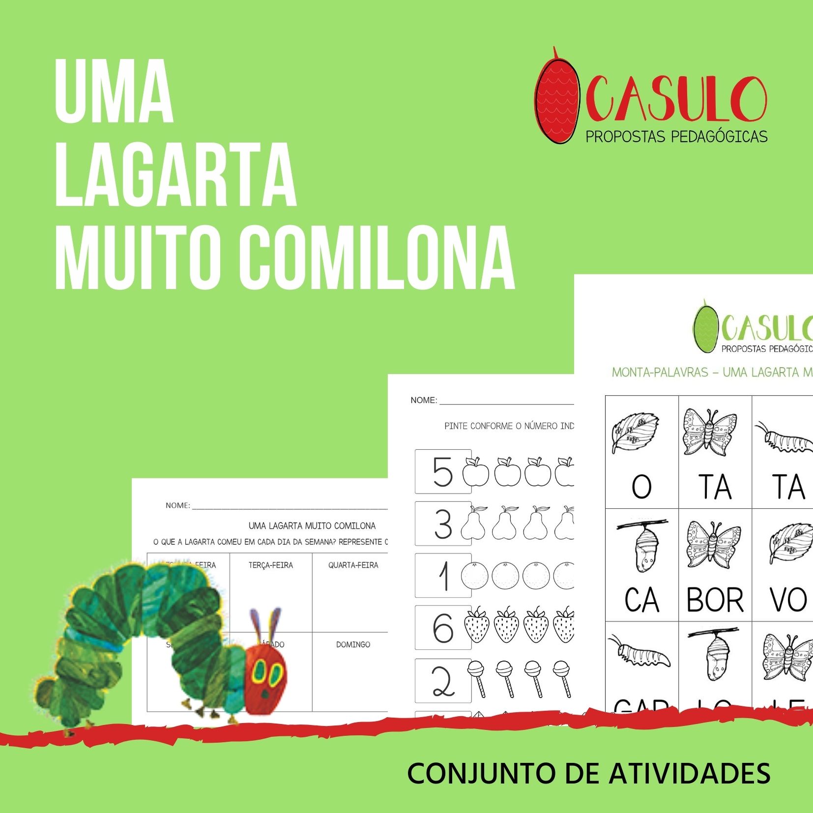 A lagartinha comilona desenhos para pintar