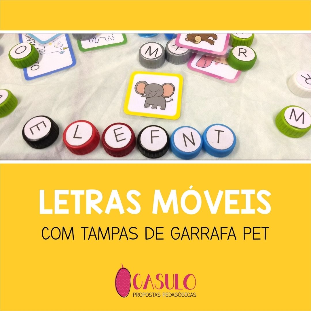 Read more about the article Alfabeto Móvel com tampinhas