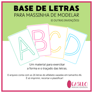 Base de letras - massinha de modelar